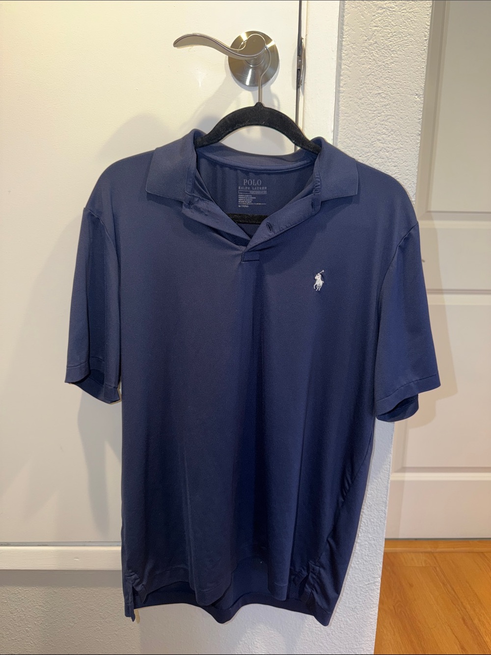Polo by Ralph Lauren Navy Short-Sleeve Polo with White Pony